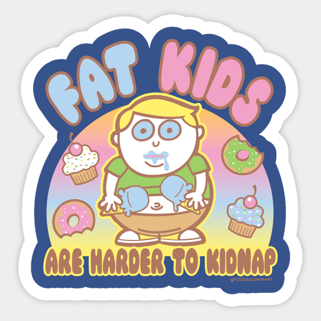 FAT KIDS Sticker by toddgoldmanart